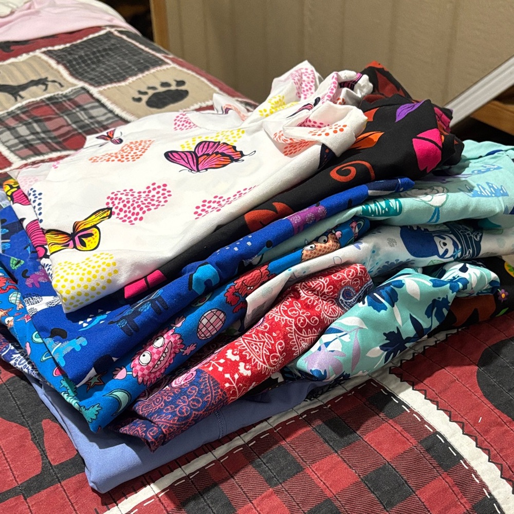 Colorful  Set of Scrub Tops